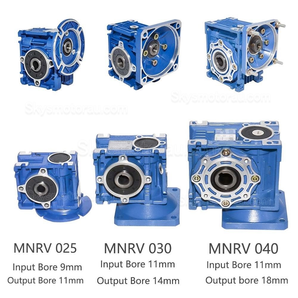NMRV025 56B14 Worm Drive Gearbox Ratio 10:1/20:1/30:1/40:1/50:1/60:1 Input Bore 9mm